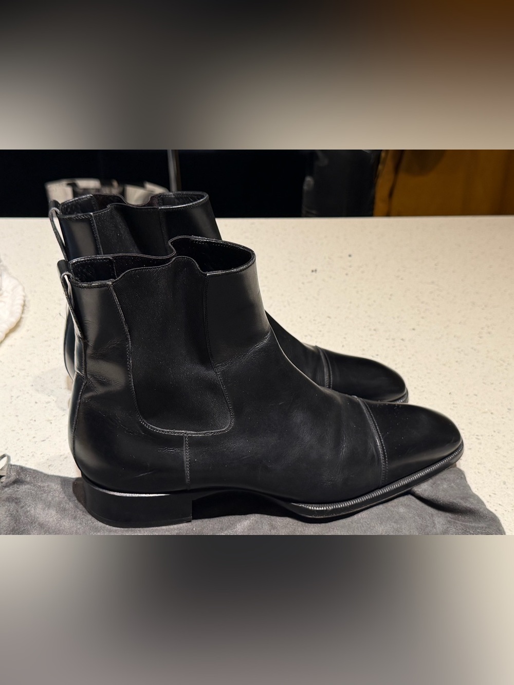 Tom Ford Black Leather Chukka Boots